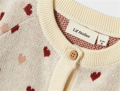 Lil Atelier turtledove heart strik cardigan